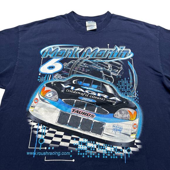 Vintage 2000s Mark Martin #6 NASCAR T-Shirt Men’s XL Racing Ford Taurus - Picture 2 of 11